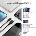 6ft iPhone Charger 5Pack,Lightning Cable 6 Foot, Long Charging Cord 6 feet Compatible with Apple iPhone 11/Pro/Max/SE/X/XS Max/XR/8/8 Plus/iPad/iPod (Black)