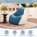 Outdoor Bean Bag Chair Waterproof Marine Bean Bags for Boat,Blue, 29 x 29 x 27 inches