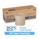 Georgia-Pacific Pacific Blue Ultra 8" High-Capacity Recycled Paper Towel Rolls by GP PRO (Georgia-Pacific); Brown; 26496; 1;150 Linear Feet Per Roll; 3 Rolls Per Case, 3 Count