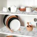 2 x Drawer and Shelf Liner for Kitchen Cabinets, Non-Adhesive Strong Grip Thickened Cabinet Liners for Shelves, Non-Slip Mats Shelving Paper Protect Cupboard, Dresser, Pantry | Marble, 17.5" x 20FT