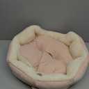 Bedsure Dog Beds for Small Dogs - Round Cat Beds for Indoor Cats, Washable Pet Bed for Puppy and Kitten with Slip-Resistant Bottom, 20 Inches, Peach Pink