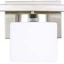 3 Light Bathroom Vanity Light Over Mirror, Modern Brushed Nickel Vanity Lights with Milky Glass Shade, 23 inches Vanity Lighting Fixtures for Bathroom Lighting