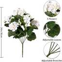 Artificial Flowers for Outdoors with 120 Blooms, Faux Silk Flowers for Outside, UV Resistant Fake Petunias Plants for Hanging Baskets Fence Patio Balcony Garden Cemetery (White)