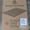 Glass Chair Mat Heavy 54" x 32" -1/5" Thick Premium Tempered Glass Duty Hard Glass Chair Mats -for Office Chair on Carpet or Hard Floor with 4 Anti-Slip Pads