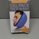 LotFancy Face Ice Pack Wrap for TMJ, Wisdom Teeth, with 4 Reusable Hot Cold Therapy Gel Packs, Pain Relief for Head, Oral and Facial Surgery, Dental Implants, Blue (Blue(one Size Fits Most))