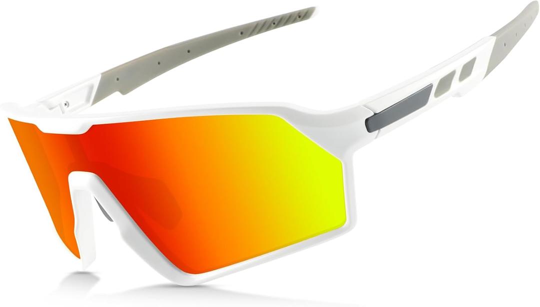 OULAIQI Lightweight UV400 Sports Sunglasses for Men&Women Cycling Running | Clear vision,No Slip,Lightweight, Durable for Baseball, Softball, Beach Volleyball, Hiking, Fishing and GolfMulti Colors