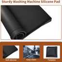 Washing Machine Drain Pan Silicone Mat 29"x29" with 0.98" Raised Edges, Washing Machine Mat Non-Slip Waterproof Drip Tray for Under Washer & Dryer,Anti-Vibration Floor Leak Protector