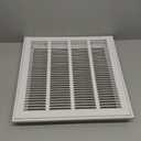 16"W x 16"H [Duct Opening Size] Steel Return Air Filter Grille - Removable Face/Door for 1 inch Filters -HVAC Vent Cover Grill - White [Outer Dimensions: 18 5/8"W X 18 5/8"H]