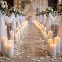 3 x Flameless LED Candles, Flickering Larger Candles with Remote Control & Timer, Battery Operated Waterproof Pillar Candles,3pc for Valentine's Day,Indoor Outdoor Lanterns,Church,Wedding,Patio Porch