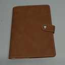 FYY A5 Binder Refillable Planner Notebook 6 Ring PU Leather Binder Journal with Pockets, Dividers, Refill Paper Brown