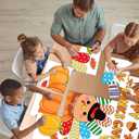 8 x Fall Thanksgiving Turkey Poster Coloring Large Turkey Collaborative Arts Crafts DIY Autumn Pumpkin Coloring Banner for Home School Family Classroom Bulletin Board Supply Activities Game Project