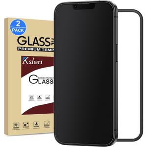 2 Pack Matte Glass Screen Protector for iPhone 16e / iPhone 14 / iPhone 13 / iPhone 13 Pro 6.1-inch with Installation Frame, Anti-Glare Anti-Fingerprint, 9H Tempered Glass Film, Case Friendly