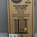 Carlson 29.536.5 Extra Wide Dog Gate with Small Pet Door, Walk-Through Pressure Mounted Metal Indoor Pet Safety Gate, Black, Tested and Trusted by Pet Parents, American Designed, American Owned