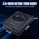 2025 Upgraded 10" 1250W Subwoofer, Slim Under Seat Powered Car Subwoofer, Car/Truck Audio Sub Built in Amplifier Amp Package with Colorful LED Light, Enjoy Audio Experience