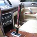RYANSTAR Samurai Sword Automatic Shift Knob Universal Compatible with Lock/Button Automatic Transmission Cool Katana Gear Shifter Metal Weighted Black&Red
