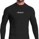 KMT Men Wetsuit Top, Long Sleeve Wet Suit 2mm Neoprene Shirt Keep Warm in Cold Water Swimming Scuba Surfing Diving Shirts Zipperless Black M