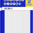 Filtrete 12x24x1 Air Filter, MERV 13 MPR 1900, Allergens, Bacteria, Viruses & Air Pollutants, 3-Month AC/Furnace Filters, Cleaner Air Reliable Airflow, 2 HVAC Filters(Act Size 11.68x23.68x0.78 in)