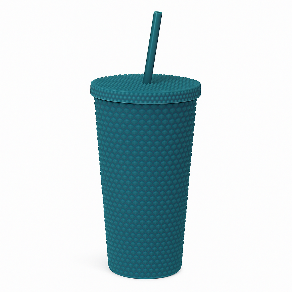 Manna Teal Rubberized Studded Tumbler 24 fl oz