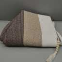 Mkono Woven Storage Basket Decorative Natural Rope Basket Wooden Bead Decoration for Blankets,Toys,Clothes,Shoes,Plant Organizer Bin with Handles Living Room Home Decor, 16"W  13.8"L