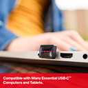 SANDISK 128GB Extreme Fit USB-C Flash Drive - Up to 400MB/s Read speeds, USB 3.2 Gen 1, USB Type-C - Plug-and-Stay Storage - Black - SDCZ530-128G-G46
