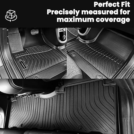Auxko All Weather Floor Mat & Cargo Mat with Back Seat Mat Fit for Subaru Forester 2025 (Not Hybrid) TPE Floor Liner Mat Accessories for Forester 2025 All Season Odorless Anti-Slip Car Mats Black