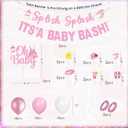 Splish Splash Baby Shower Decorations,Pink Beach Party Decorations,Splish Splash Its a Baby Bash Banner,Pink White Ballloon for Kids Baby Shower Decorations Summer Swimming HawaiianTropical Supplies