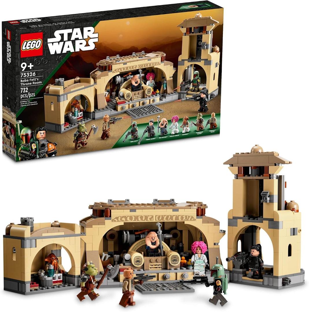LEGO Star Wars Boba Fetts Throne Room Building Kit 75326, with Jabba The Hutt Palace and 7 Minifigures, Star Wars Building Set, Great Gift for Star Wars Fans, Boys, Girls, Kids Age 7+ Years Old