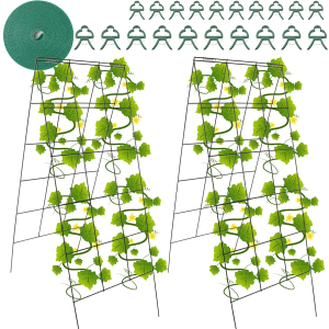Garden Trellis Cucumber Trellis A Frame Trellis Metal Trellis for Climbing Plants Outdoor Vegetables Flowers, Pack of 1