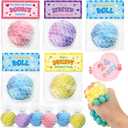Valentines Day Cards for Kids School, 24 Pack Squeeze Stress Balls Sensory Relief Balls Toys, Valentine Day Party Favors for Boys Girls, Ideal Exchange Cards for Classroom, Valentine Party Favor