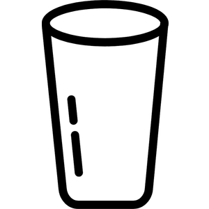 Glass cups, Count of 8