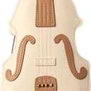 1 Piece Women's PU Crossbody Bag, Adjustable Strap Shoulder Bag, Violin-inspired Design Bag, White