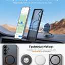 TORRAS Strong Magnetic & Seamless Stand for Samsung Galaxy S25 Case, Fit for MagSafe, Mil-Grade Drop Protection, Adjustable Kickstand for Samsung Galaxy S25 Case, Translucent Back/Black Edge