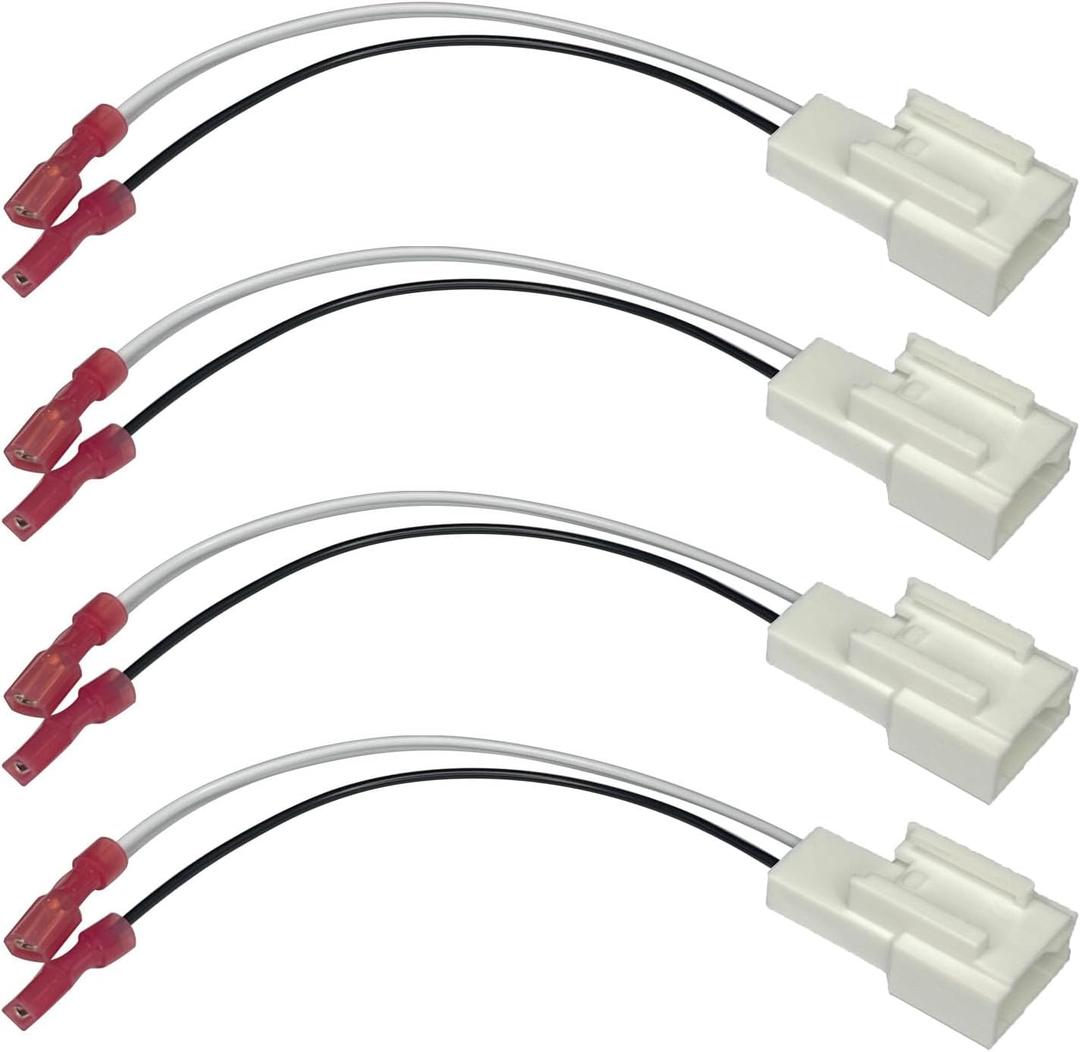 Car Door Speaker Harness Adapter Audio Bass Speaker Wiring Harness Stereo Plug Adapter Subwoofer Wire Modification Cable Conversion Accessories Plug and Play Compatible with Mitsubishi Subaru