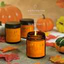 Fall Candles Set | 4 Pack Candles for Home Scented Natural Soy Wax, Autumn Gifts Set for Women Men, Fall Fragrance of Hellofall, Spice Pumpkin, Apple Cider, Hot Cocoa (7 oz Fall Jar)