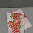 Round Valentines Tablecloth, Valentines Day Tablecloths Round 52 Inch, Valentine Gnomes Table Cloth with Love Hearts and Roses Pink Plaid Holiday Circle Table Cover Decor for Dining Room Indoor (Valetines-2024)