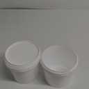 HEMOTON White Plastic Pail 2pcs White Plastic Bucket with Handle Lid 2L Industrial Paint Pail Container Bucket Pigment Buckets Empty Paint Can for Storage Fish Water