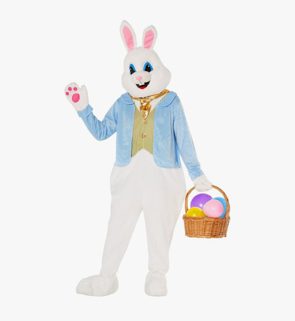 Morph Easter Bunny Costume Adult Deluxe Rabbit Mascot Outfit for Men - Perfect for Easter Costumes and Events L