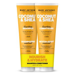 Marc Anthony Shampoo and Conditioner Set, Grow Long Biotin - Anti-Frizz Deep Conditioner For Split Ends & Breakage - Vitamin E, Caffeine & Ginseng for Curly, Dry & Damaged Hair (8.4 Fl Oz (Pack of 2))