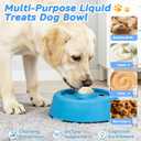 Slow Feeder Dog Bowl with Rolling Ball & Suction Cup | Dog Lick Bowl for Anxiety and Boredom, Non-slip, BPA-free, 250mL for Broth, Yogurt and Liquid Treats for Small to Large Dogs