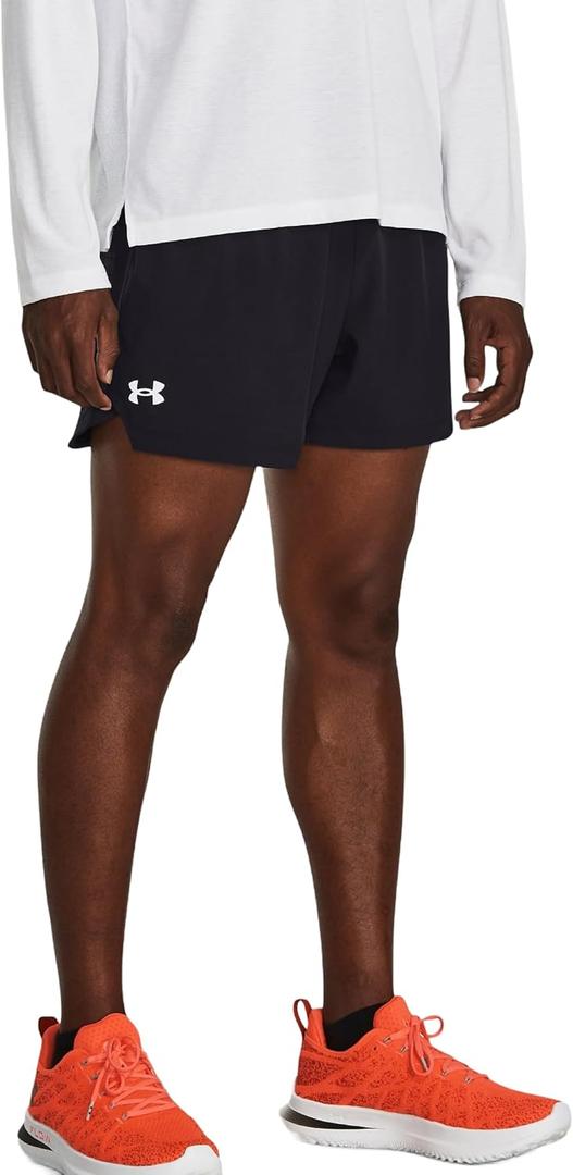 Under Armour Men's UA Speedpocket 5'' Shorts 1377485 (US, Alpha, X-Large, Regular, Regular, Black/Reflective - 001)