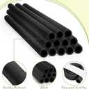 Gemscream 12 Pcs Trampoline Pole Foam Sleeve 35.4" Length 2026 Upgrade Materials Waterproof Trampoline Poles Cover Replacement for Outdoor Accessories(Black,1.5" Id)