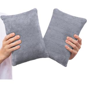 1 MIDDLE ONE 2 Pack Small Pillow, Cooling Memory Foam Mini Pillow 11 X 7 Inches for Sleeping, Travel, Neck, Knee Support, Tiny Cushion for Pet, Dogs (Grey)