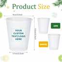 Jingmore 100 Pcs 12 oz Clear Frosted Plastic Cups Bulk for Wedding Stadium Blank Plastic Drinking Frosted Cups Disposable Party Tumblers for Wedding Painting Stadium Events Marketing (White)