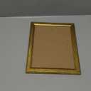 Wood 8x10 Frame Set Gold, Ornate Natural Wooden 10x8in Picture Frames, Modern Golden 8 x 10inch Gallery Photo Pic Frame, Horizontal Vertical Wall Mounting Tabletop Display 1Pc (No plexiglass)