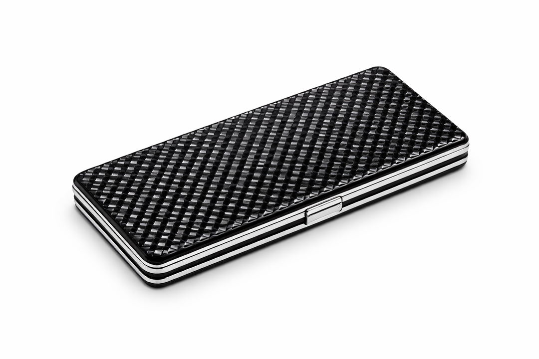 Black diamond-patterned hard shell case (21inches, Black)