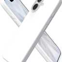 ORNARTO Compatible with iPhone 17 Case 6.3, Slim Liquid Silicone 3 Layers Full Covered Soft Gel Rubber Phone Case Protective Cover 6.3 Inch, White