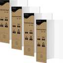 Ndsox 4 Pack 36" x 48" White Trifold Poster Board Large Corrugated Tri Fold Business Presentation Boards Picture Posterboard for Science Fairs, School Projects, Event Displays, Art Exhibitions