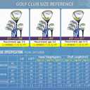 PGM Junior Golf Club, NSR Golf Clubs Complete Set Left Handed for Children Kids, 6 Pieces Youth Golf Clubs with Stand Bag and 2 Headcovers for Boys & Girls, Aged 9-12, Driver, Hybrid Wood, 7 iron, 9 iron, Sand Wedge and Putter
