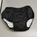 AQX Adult Diaper Cover for Incontinence, Cloth Active Latex Leak Proof Pants, Noiseless Reusable Washable Pull Up Plastic Pants (Black, XL)