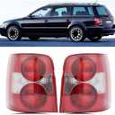 MotorFansClub Rear Tail Light Taillight Fit for Volkswagen VW Passat B5 B5.5 2001 2002 2003 2004 2005 Brake Tail Lamp Red Lens 3B5945095AE,3B5945096AE Left and Right